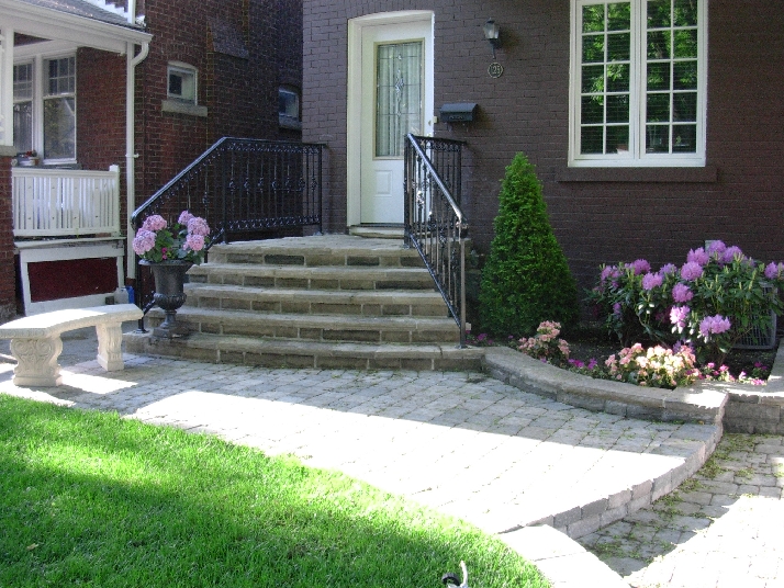 natural stone steps, walkway, formal